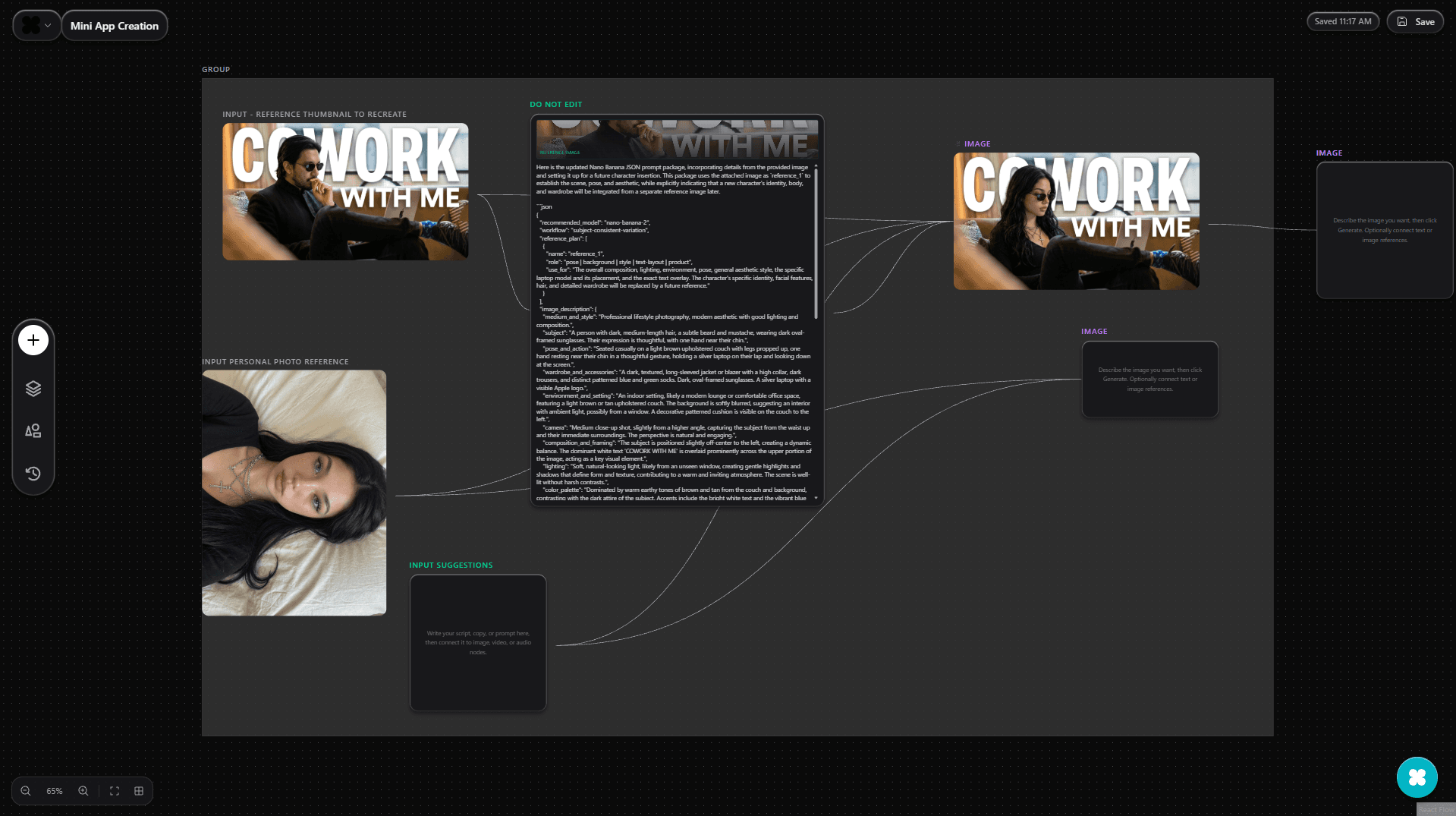 Presence Studio workflow UI screenshot